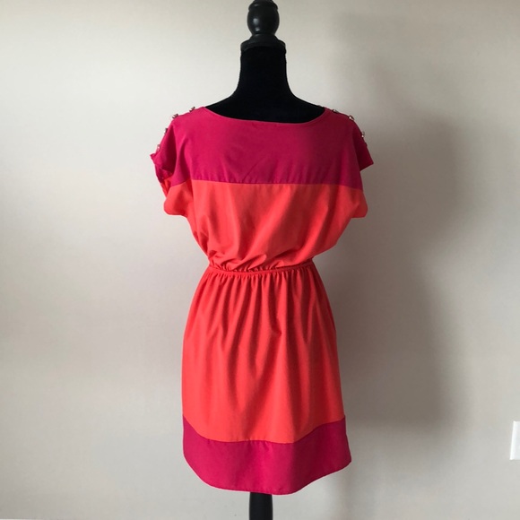 Soprano color block dress (M) B5 - Picture 2 of 8